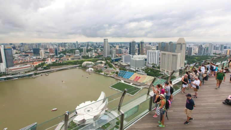 Взгляд на Марина Бэй с высоты